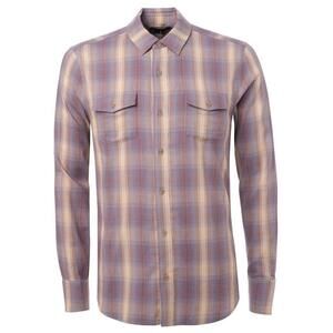 PAIGE Men’s Everett Shirt Toasted Vanilla Plaid Flannel Size Large NWT $162